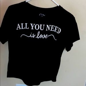 “all you need is love” shirt